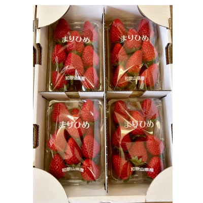 和歌山県ブランドいちご「まりひめ」約250g×4p