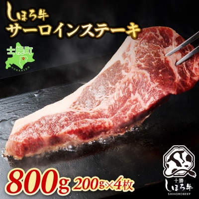 北海道 しほろ牛 サーロイン ステーキ 計800g 赤身肉の旨味 十勝 士幌【S01】