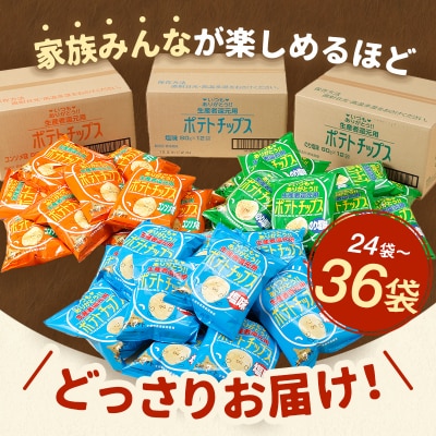 【北海道士幌町】生産者還元用ポテトチップス3箱セット【N01】