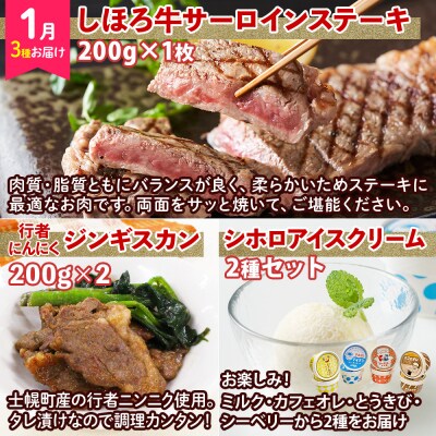 ■道の駅定期便■しほろの美味!定期便 全4回【L904】