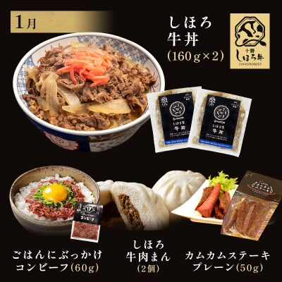 <全3回> 道の駅定期便 ピア21しほろ しほろ牛よくばりセット 【L903】