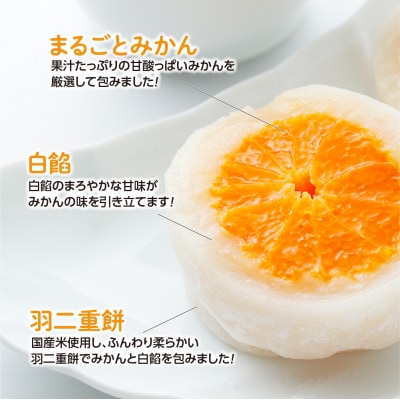 みかん丸ごと1個入った　甘仙堂のみかん大福10個入