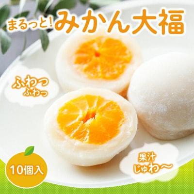 みかん丸ごと1個入った甘仙堂のみかん大福 10個入|21_ksd-091001