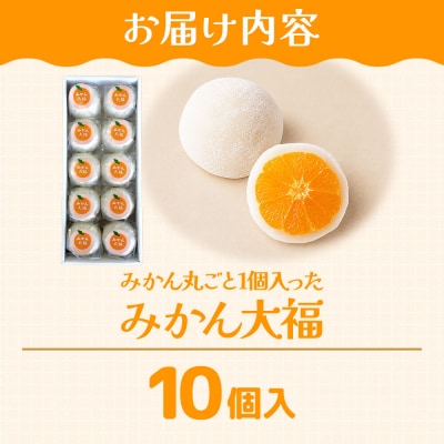 和菓子 甘仙堂 みかん丸ごと1個入った みかん大福 10個入り|21_ksd-091001