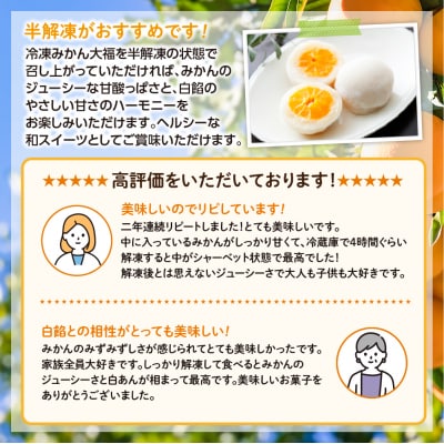 みかん丸ごと1個入った　甘仙堂のみかん大福10個入