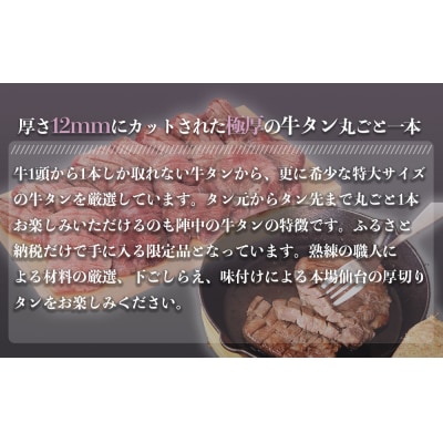 陣中 極厚牛タン 丸ごと 一本 塩熟成 (1.1kg)