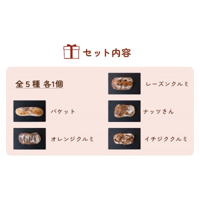 名取 閖上 の ぱんやこてつ 手作り 国産小麦のハード系パンセット