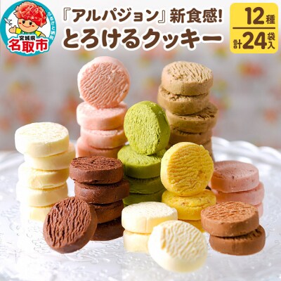 アルパジョン 新食感! とろける クッキー 12種 計24袋入|21_map-010201