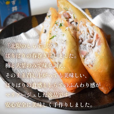 閖上 しらす 春巻き (生3本) しらす丼 の たれ付き