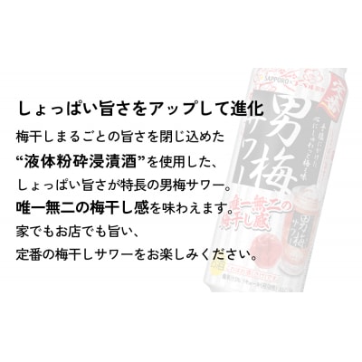 サッポロ 男梅 サワー 500ml×48缶(2ケース分)同時お届け 缶 チューハイ 酎ハイ サワー