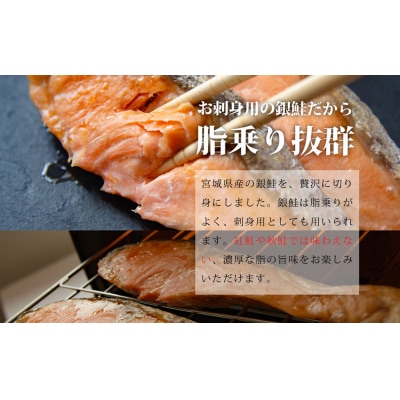 宮城県産 熟成 金華銀鮭 5pcセット(約90g×10切)