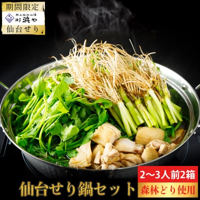 【3月末まで期間限定】「せり鍋セット」2、3人前×2箱セット