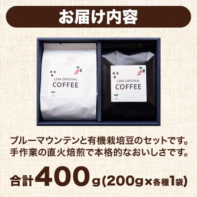 自家焙煎 コーヒー【粉】 ブルーマウンテン×有機栽培豆 2種|21_lek-100201b
