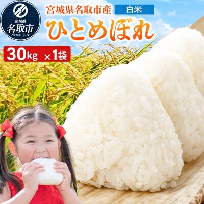 令和7年産 宮城県名取市産 ひとめぼれ 白米 30kg|21_kkn-053001