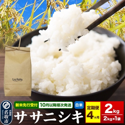 10月以降発送 定期4ヶ月 ササニシキ 2kg×1袋 令和8年産|21_lft-370204