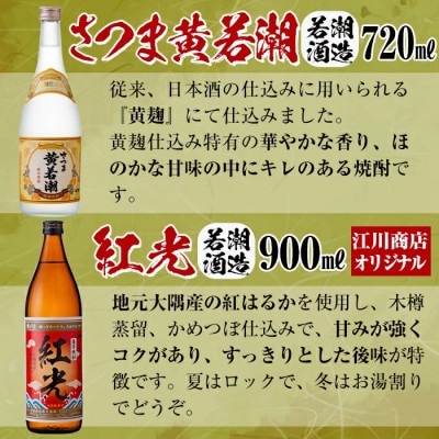 【酒屋厳選志布志プレミアム6本セット】黄若潮・鸞・GLOW・はすいけ・森八・紅光計6本　c3-027