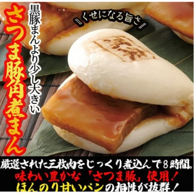 【毎月定期便】鹿児島県産 さつま豚角煮まんじゅう(15個入り)全6回