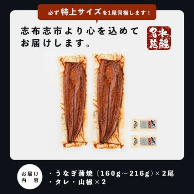 鹿児島県産 うなぎ 蒲焼 名水慈鰻 2尾(計約350g)