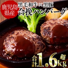 [鹿児島黒毛和牛&黒豚]精肉店の合挽き生ハンバーグ15個