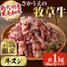 【さとふる限定】里山牛 牛すじ 1kg