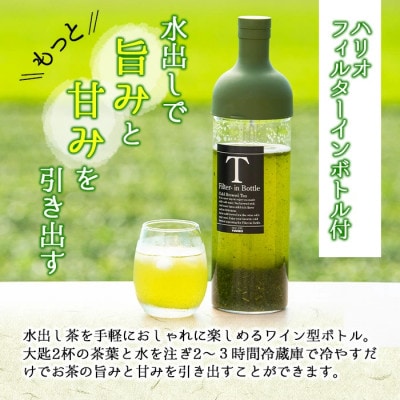 【一番茶のみ使用】緑茶のうまみを感じるボトルセット(100g×3袋・ハリオフィルターインボトル)