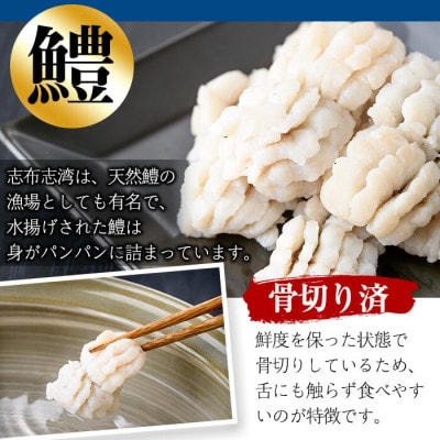 お鍋・はもしゃぶにも!志布志湾鱧(骨切り済み)300g×2パック 計600g!