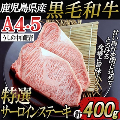 鹿児島県産黒毛和牛A4・A5ランク特選サーロインステーキ200g×2P
