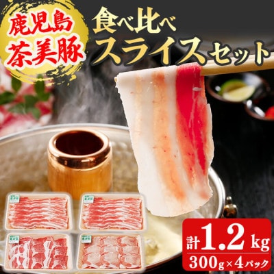 鹿児島茶美豚スライスセット(計1.2kg)