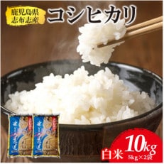 【令和5年産】鹿児島県志布志市産こしひかり 精白米 計10kg(5kg&times;2袋)