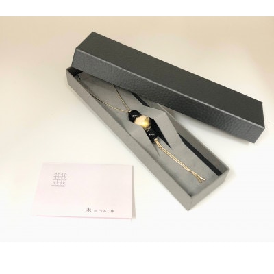 輪島うるし塗　HAKU　Y字ネックレス　(白金箔)