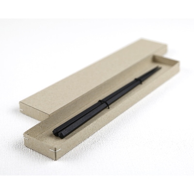 うるし塗　五角箸(黒)220mm