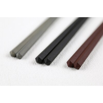 うるし塗　五角箸(ベンガラ)220mm