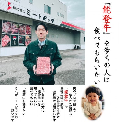 能登牛ロース　(しゃぶしゃぶ/すき焼き)　500g×1パック