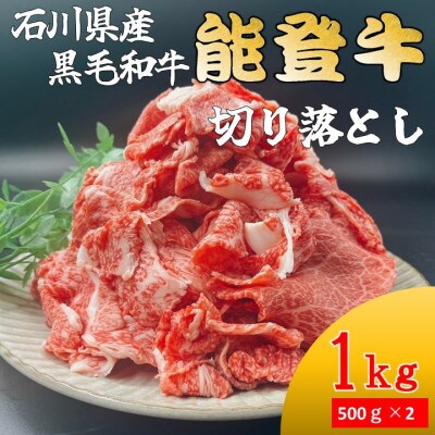 能登牛　切り落とし　500g×2パック