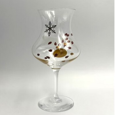 【復興支援】輪島 蒔絵(雪月花)を加飾した咲グラス