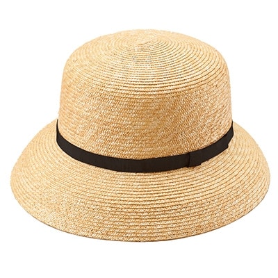 春日部市伝統工芸品 田中帽子店女性用麦わら帽子カサブランカ頭囲58cmUK-H042-NA-L