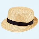 春日部市伝統工芸品 田中帽子店　麦わら帽子　コレット　頭囲57.5cmUK-H064-NA