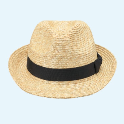 春日部市伝統工芸品 田中帽子店　麦わら　ディーノ　ブラック　頭囲58cm(UK-H114-BK-M)