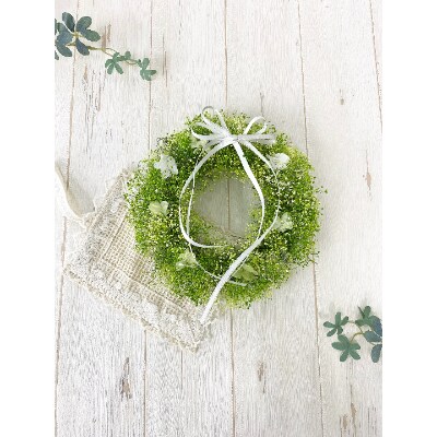 プリザーブドフラワーリース アンジュ グリーン 春日部市就労継続支援a型 シュガーパイン お礼品詳細 ふるさと納税なら さとふる