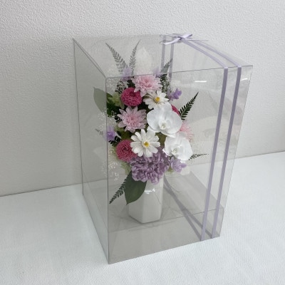 シュガーパインのプリザーブドフラワーアレンジ【桃華(ももか)】春日部市
