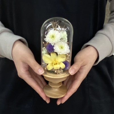 シュガーパインのプリザーブドフラワーアレンジ【清華(きよばな)/うす茶】春日部市