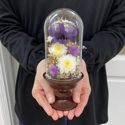 シュガーパインのプリザーブドフラワーアレンジ【清華(きよばな)/こげ茶】春日部市