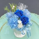 プリザーブドフラワーアレンジ【リル/パウダーブルー】春日部市 シュガーパイン