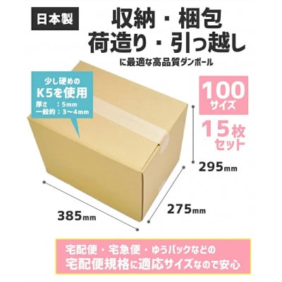 ダンボール 宅配 100サイズ 15枚セット