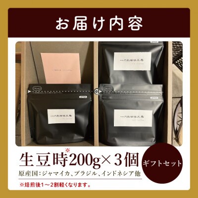 【豆】ブルーマウンテン・浅煎り・深煎り  コーヒーギフトセット　焙煎(DD009)