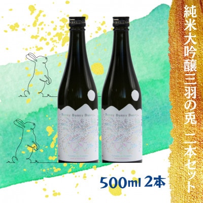 東の麓酒造の 福を呼ぶ 純米大吟醸「三羽の兎(さんばのうさぎ)」500ml×2本　【S1812】
