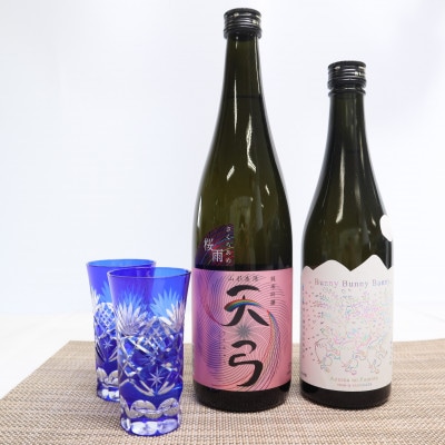 東の麓 願いの桜セット 純米吟醸 天弓 桜雨720ml&純米大吟醸 三羽の兎500ml【S2057】