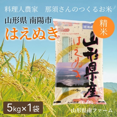 〈令和7年産〉 山形県産【はえぬき】精米 5kg(5kg×1袋)【S2563】