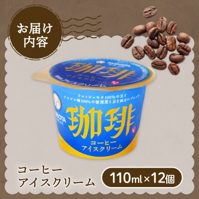 久保田食品　コーヒーアイスクリーム　110ml×12個セット