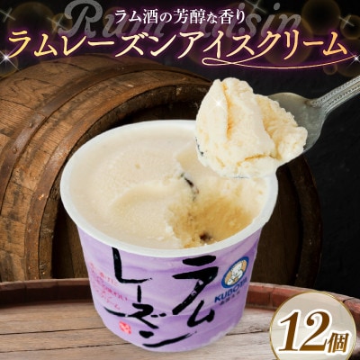 久保田食品　ラムレーズンアイスクリーム　110ml×12個セット